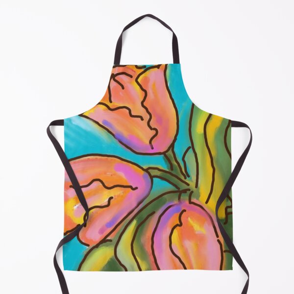 Item preview, ANNA'S APRONS BRIGHT PINK TULIPS designed and sold by Marni Scofidio Desi9ns.
