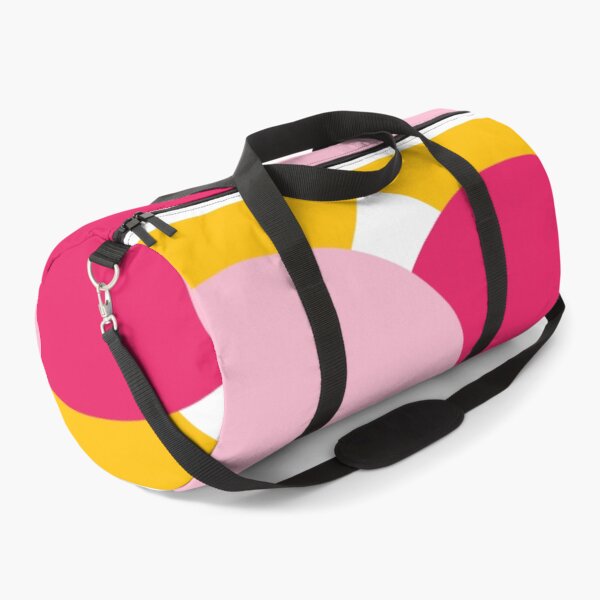 Item preview, Vibrant Abstract Geometric Circles Art - Pink Red Overlap on Sunny Yellow Background designed and sold by Faali950.
