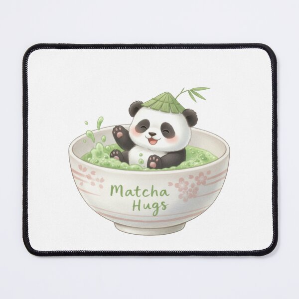 Item preview, Sweet Panda in Green Tea Bowl Illustration designed and sold by DisignByPrince.