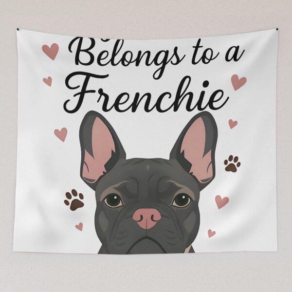 Item preview, My Heart Belongs to a Frenchie - Cute French Bulldog Love Quote Gift designed and sold by The Zoomie Collective.