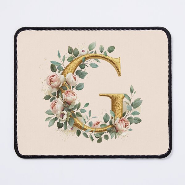 Item preview, Floral Gold Letter G Monogram – Coquette Christian Wall Art, Elegant Blush Rose Initial Print, Faith-Inspired Feminine Gift designed and sold by AmenAlways.