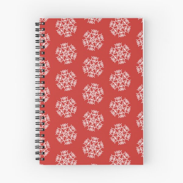 Item preview, White Snowflakes Pattern on Christmas Red Background designed and sold by MarikaJohnson.