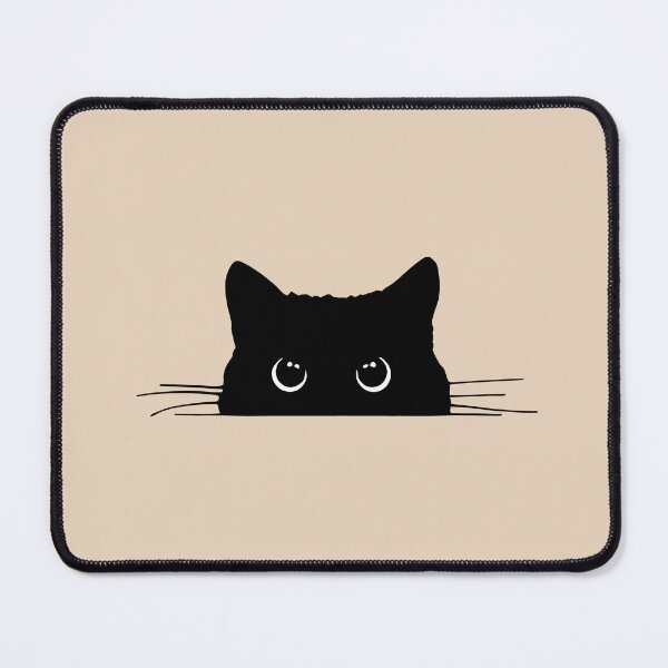 Item preview, Cute Peeking Black Cat - Minimalist Kawaii Cat designed and sold by Darkifun.