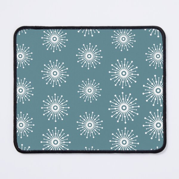 Item preview, Retro Geometric Snowflakes on Blue Background designed and sold by MarikaJohnson.