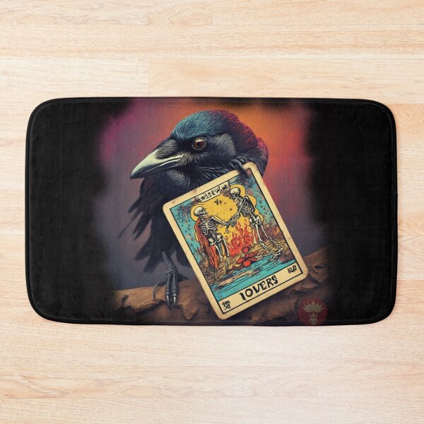 Item preview, CROW WITH LOVERS TAROT CARD designed and sold by 2TWISTEDBECOME1.