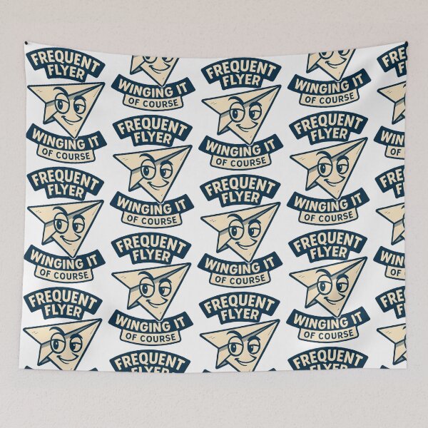 Item preview, Frequent Flyer Winging It Funny Paper Airplane Design designed and sold by TeeTimeTreasure.