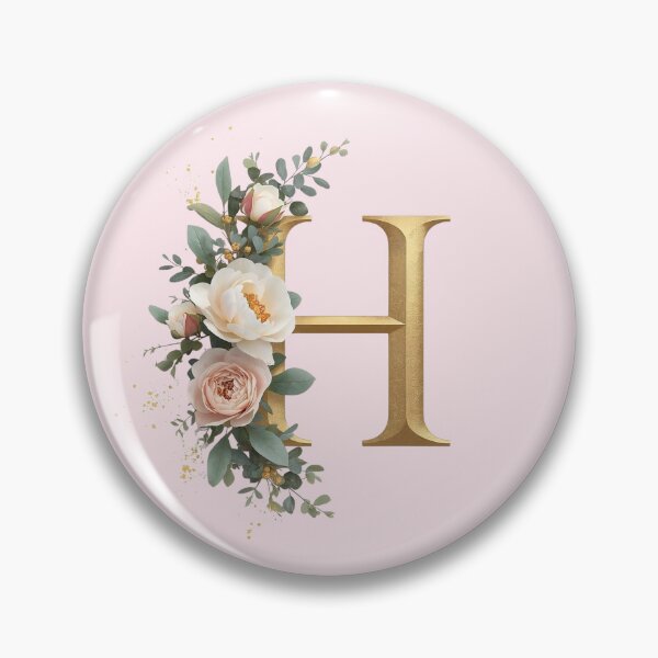 Item preview, Floral Gold Letter H Monogram – Coquette Christian Wall Art, Elegant Blush Rose Initial Print, Faith-Inspired Feminine Gift designed and sold by AmenAlways.