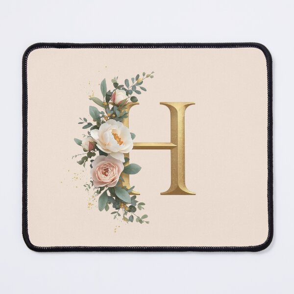 Item preview, Floral Gold Letter H Monogram – Coquette Christian Wall Art, Elegant Blush Rose Initial Print, Faith-Inspired Feminine Gift designed and sold by AmenAlways.