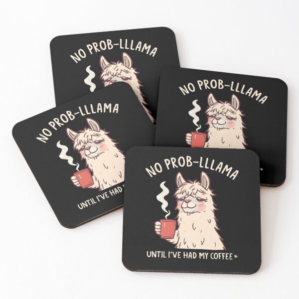 Item preview, The "No Prob-Llama" Coffee Mood designed and sold by Bal Drops.