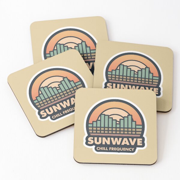 Item preview, Sunwave Chill Frequency – Retro Chillout Electronic Design designed and sold by |TRSSHOP|.