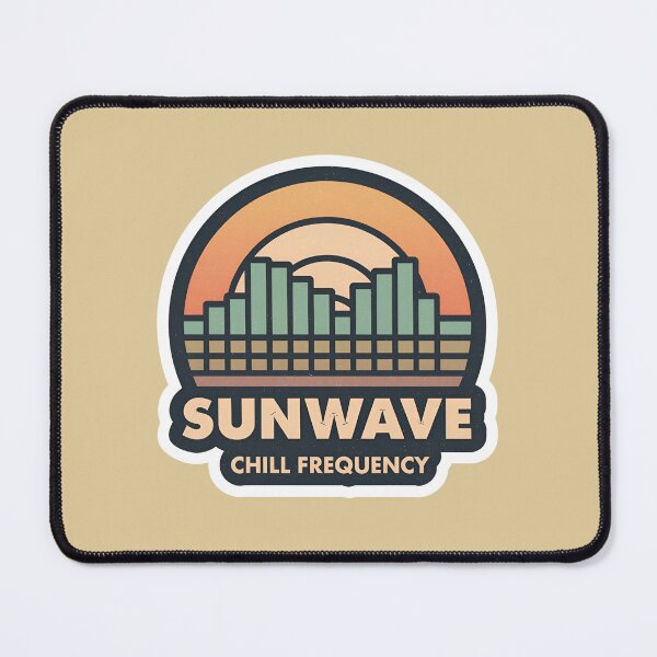 Item preview, Sunwave Chill Frequency – Retro Chillout Electronic Design designed and sold by |TRSSHOP|.