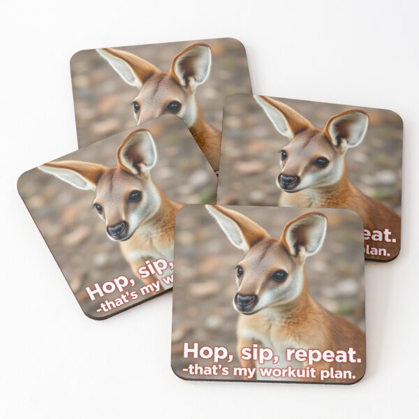 Item preview, Kangaroo//Hop, sip, repeat — that’s my workout plan designed and sold by SSMC DREAM DESIGN.