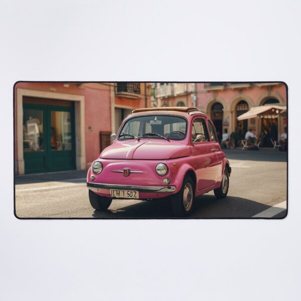 Item preview, Pink Romance, Classic Fiat 500 on the Charming Italian Avenue designed and sold by BlareBlare.