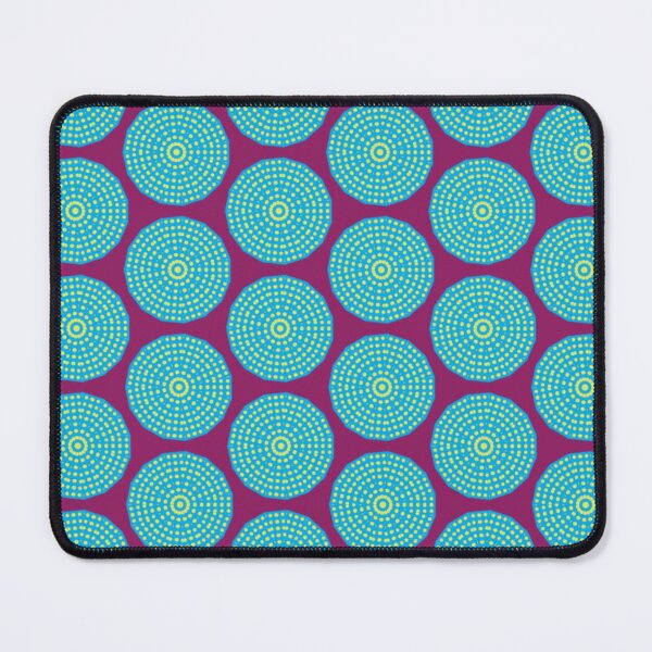 Item preview, Hypnotic Turquoise Yellow Carousel on Purple Background designed and sold by airydesign.