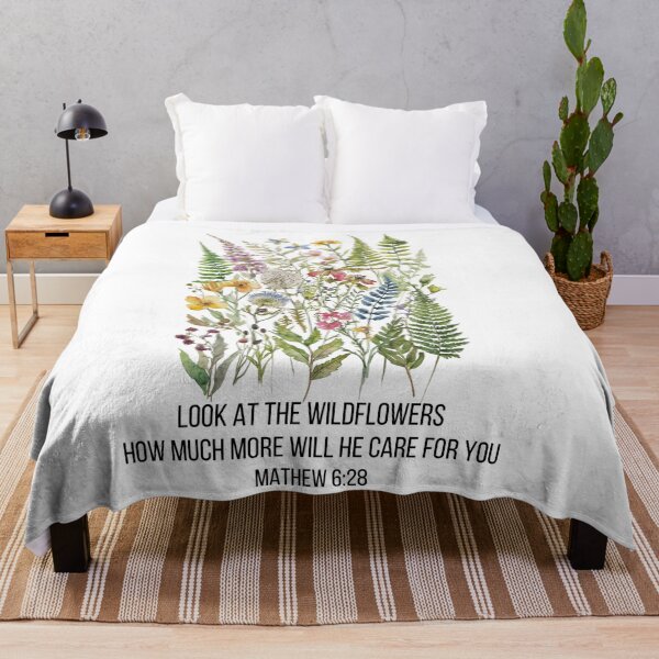 Item preview, Wildflowers Faith Art – Matthew 6:28 Scripture Design designed and sold by NoviaRobert.