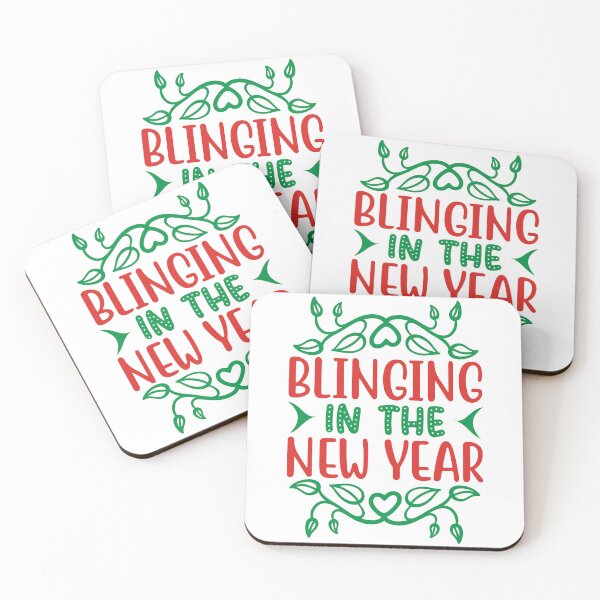 Item preview, Blinging in the New Year - Funny Holiday Party Pun designed and sold by FuzionRaptor.
