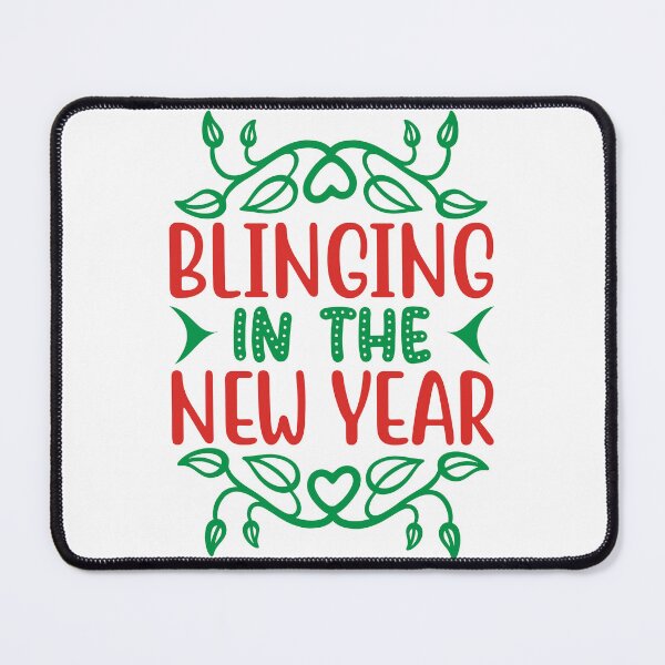 Item preview, Blinging in the New Year - Funny Holiday Party Pun designed and sold by FuzionRaptor.