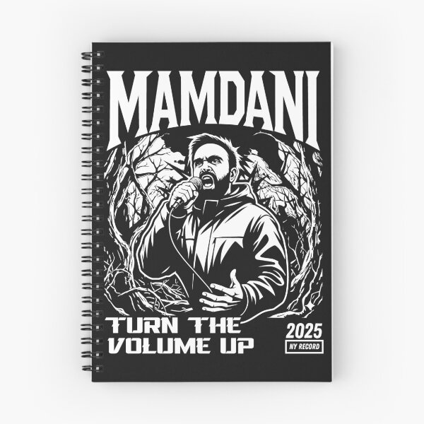 Item preview, Zohran Mamdani Turn The Volume Up Metal Style Art designed and sold by SofiaTrendShirt.