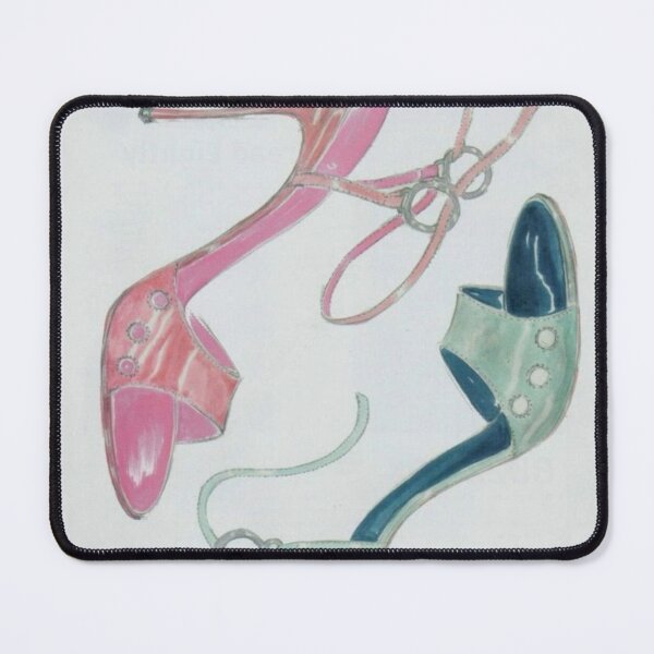 Item preview, Baby Blue Baby Pink Vintage Heel Shoe Advert designed and sold by ninetiestore.