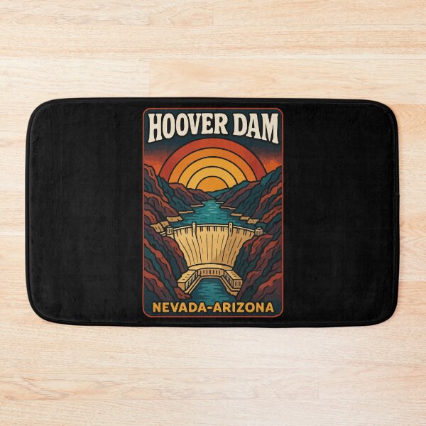 Item preview, Hoover Dam Nevada Arizona Travel Retro Trippy designed and sold by TomFrontierArt.