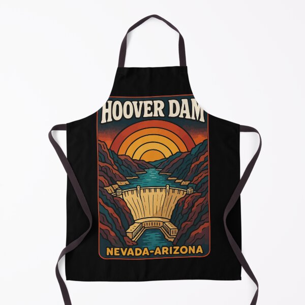 Item preview, Hoover Dam Nevada Arizona Travel Retro Trippy designed and sold by TomFrontierArt.