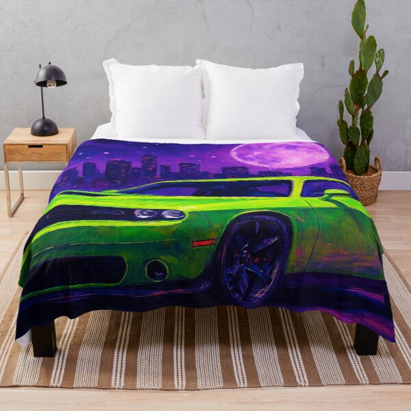 Item preview, Neon Green Car Under Purple Sky designed and sold by Joey Santiago.