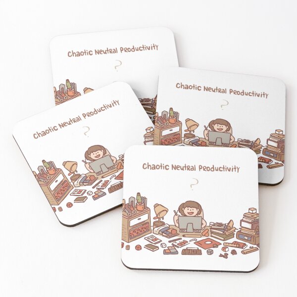 Item preview, Chaotic Neutral Productivity – Nerdy Work Chaos designed and sold by Low Key Revolt.