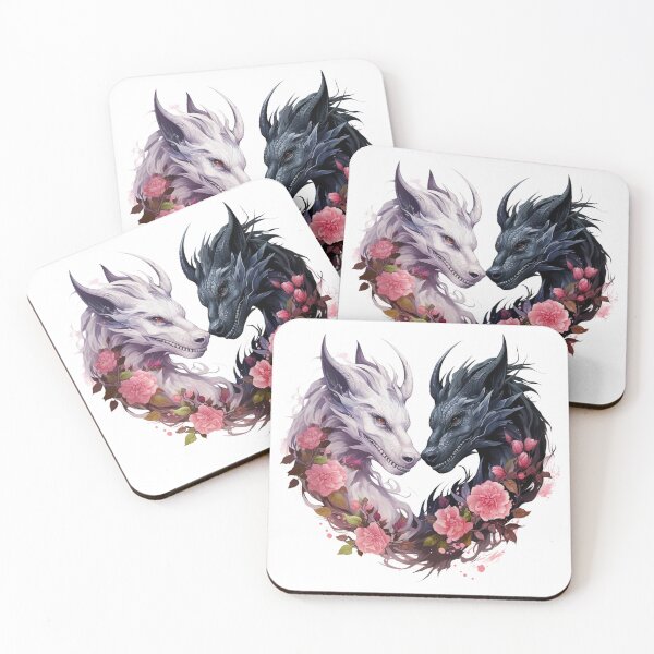Item preview, Couple Black And White Dragons 05 designed and sold by CharlieDesings.