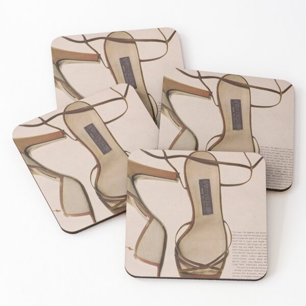 Item preview, Caramel Mario Valentino Vintage Heel Shoe Advert designed and sold by ninetiestore.