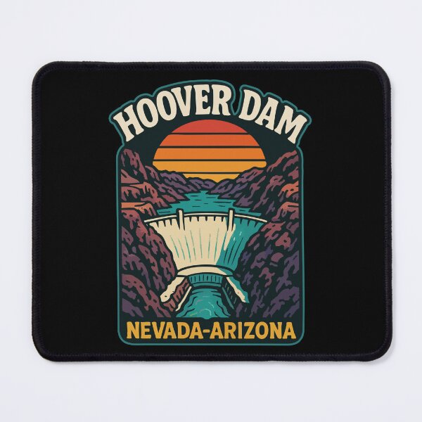 Item preview, Hoover Dam Nevada Arizona Retro Travel designed and sold by TomFrontierArt.