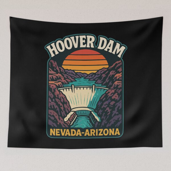 Item preview, Hoover Dam Nevada Arizona Retro Travel designed and sold by TomFrontierArt.