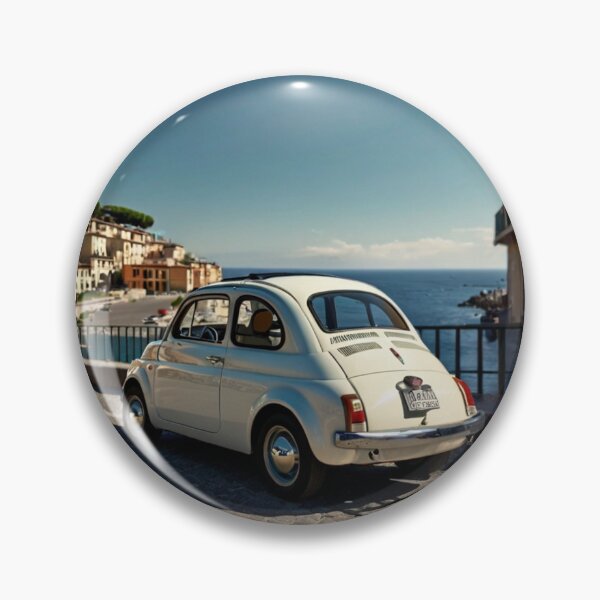 Item preview, White Grace, Vintage Fiat 500 on the Sunlit Italian Boulevard designed and sold by BlareBlare.