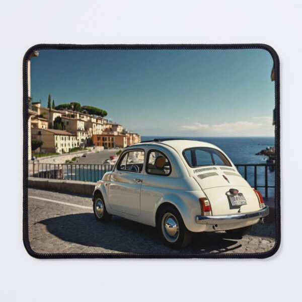 Item preview, White Grace, Vintage Fiat 500 on the Sunlit Italian Boulevard designed and sold by BlareBlare.