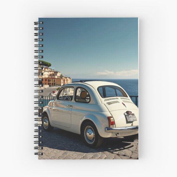 Item preview, White Grace, Vintage Fiat 500 on the Sunlit Italian Boulevard designed and sold by BlareBlare.