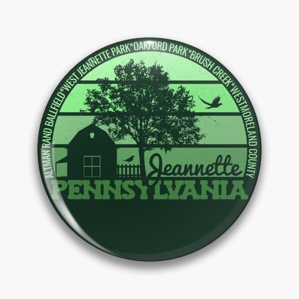 Item preview, Jeanette Pennsylvania Sunset Retro Vintage Local Pride Logo designed and sold by CRHPOD20.
