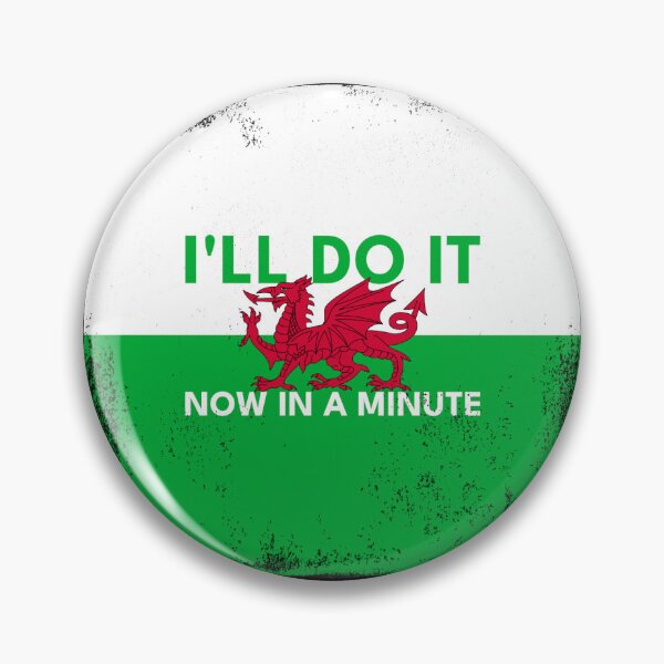 Item preview, Welsh Dragon Flag - Do It Now In A Minute (Vintage Style) designed and sold by Designs by Jesabee.