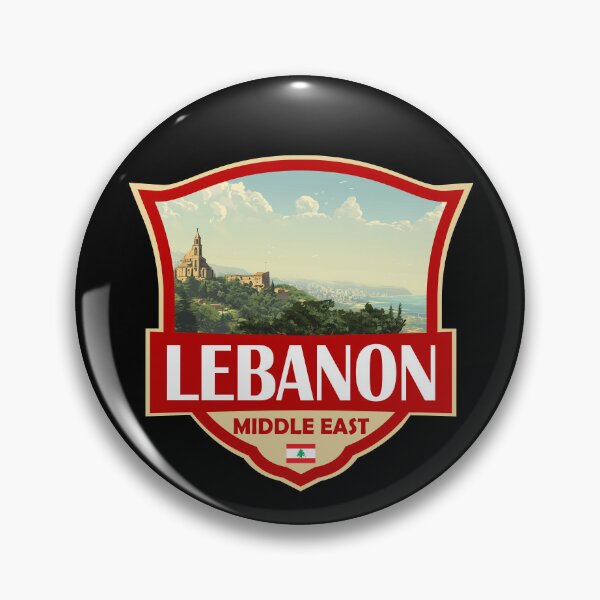 Item preview, Lebanon Illustration Retro Badge designed and sold by KrisSidDesigns.