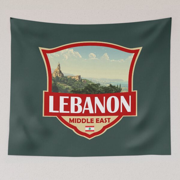 Item preview, Lebanon Illustration Retro Badge designed and sold by KrisSidDesigns.