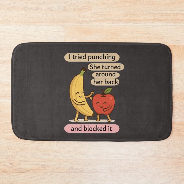 Item preview, Banana and Apple Cute Pun by Modern Mojo | Funny Fruit Cartoon | Playful Food Joke Art designed and sold by Modern-Mojo.