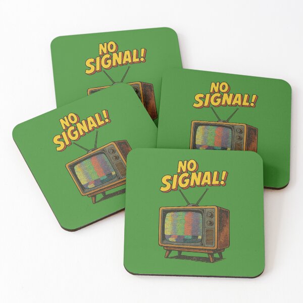 Item preview, Vintage “No Signal” Retro TV – Distressed Warm Tone Glitch Art designed and sold by The Devil's Bargain.
