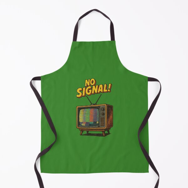 Item preview, Vintage “No Signal” Retro TV – Distressed Warm Tone Glitch Art designed and sold by The Devil's Bargain.