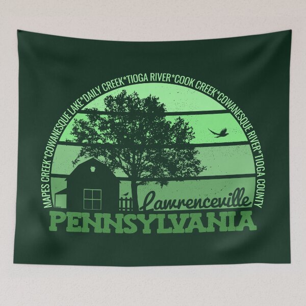 Item preview, Lawrenceville Pennsylvania Sunset Retro Vintage Local Pride Logo designed and sold by CRHPOD20.