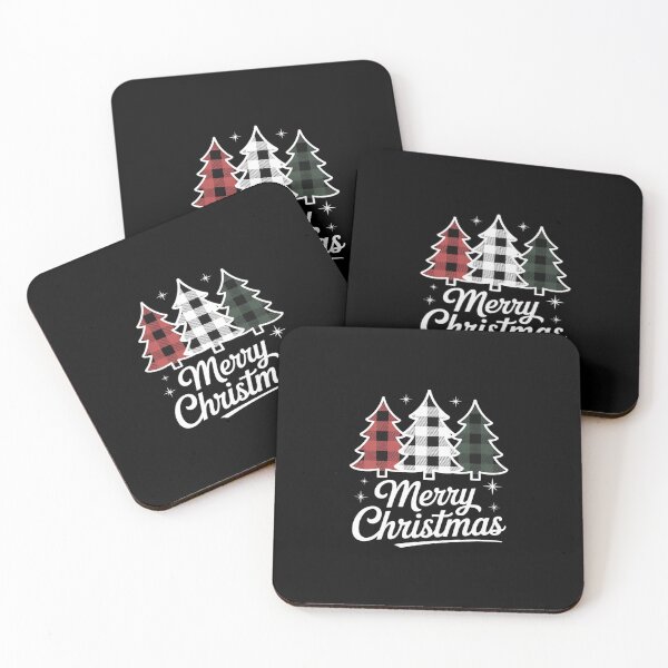 Item preview, Merry Christmas Tree Xmas Buffalo Plaid Red White Green  designed and sold by Belkisallen.