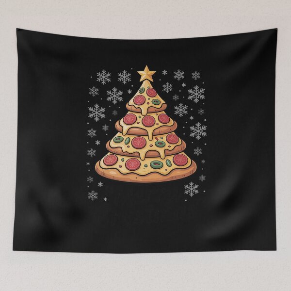 Item preview, Merry Crustmas - Pizza Lovers Christmas Tree Xmas Pepperoni 4  designed and sold by Belkisallen.