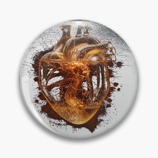 Item preview, The Stellar Glass Heart – Hyper Realistic Liquid Energy Illusion designed and sold by PLUSHIWORLDtm.