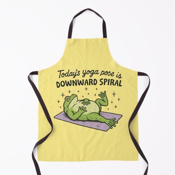 Item preview, Today's yoga pose is downward spiral funny frog designed and sold by BrownHorse90s.
