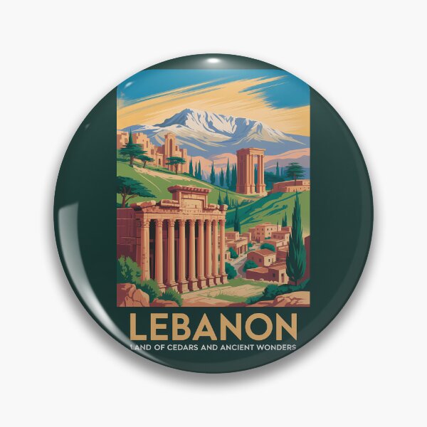 Item preview, Lebanon Ancient Ruins Illustration Travel Art Vintage designed and sold by KrisSidDesigns.