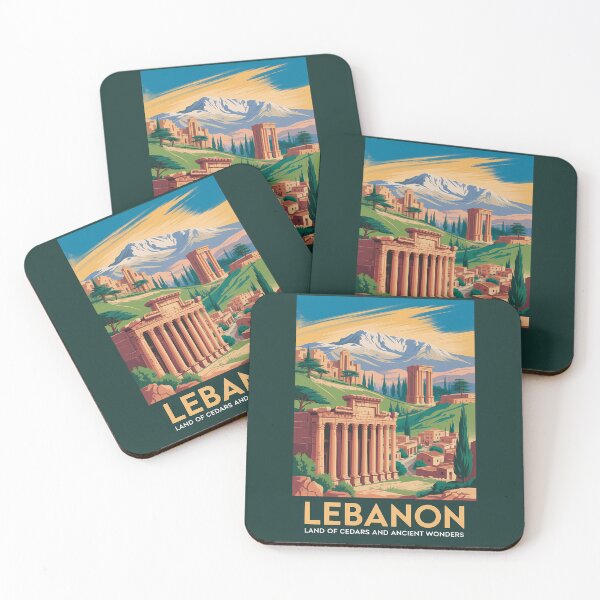 Item preview, Lebanon Ancient Ruins Illustration Travel Art Vintage designed and sold by KrisSidDesigns.