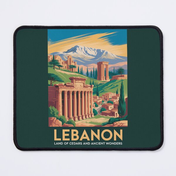 Item preview, Lebanon Ancient Ruins Illustration Travel Art Vintage designed and sold by KrisSidDesigns.