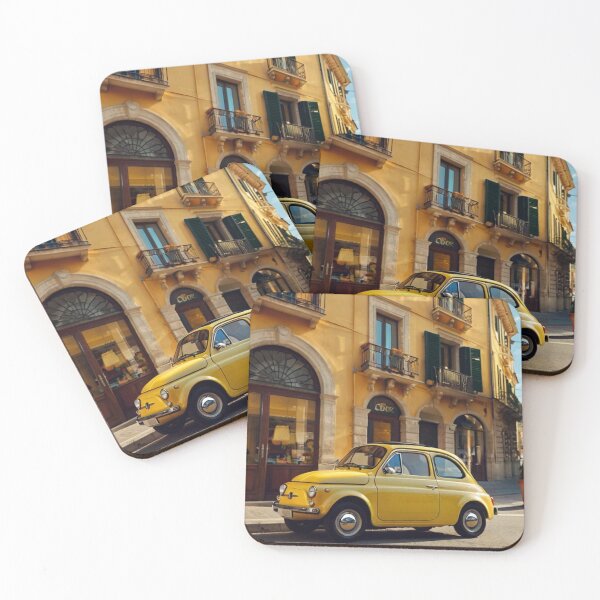 Item preview, Yellow Joy, Classic Fiat 500 Driving Through the Italian Town designed and sold by BlareBlare.